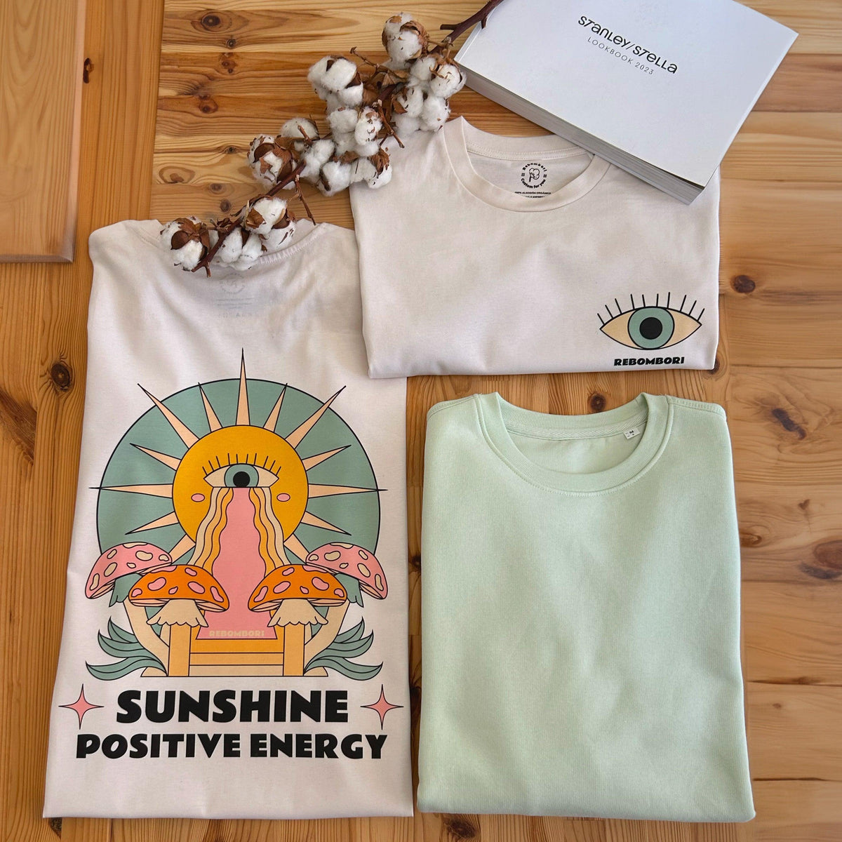 Camiseta "Positive energy" | 100% algodón orgánico - Rebombori.es
