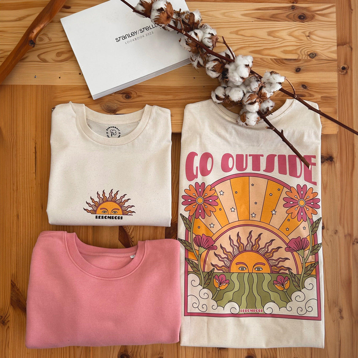 Camiseta "Go Outside" | 100% algodón orgánico - Rebombori.es