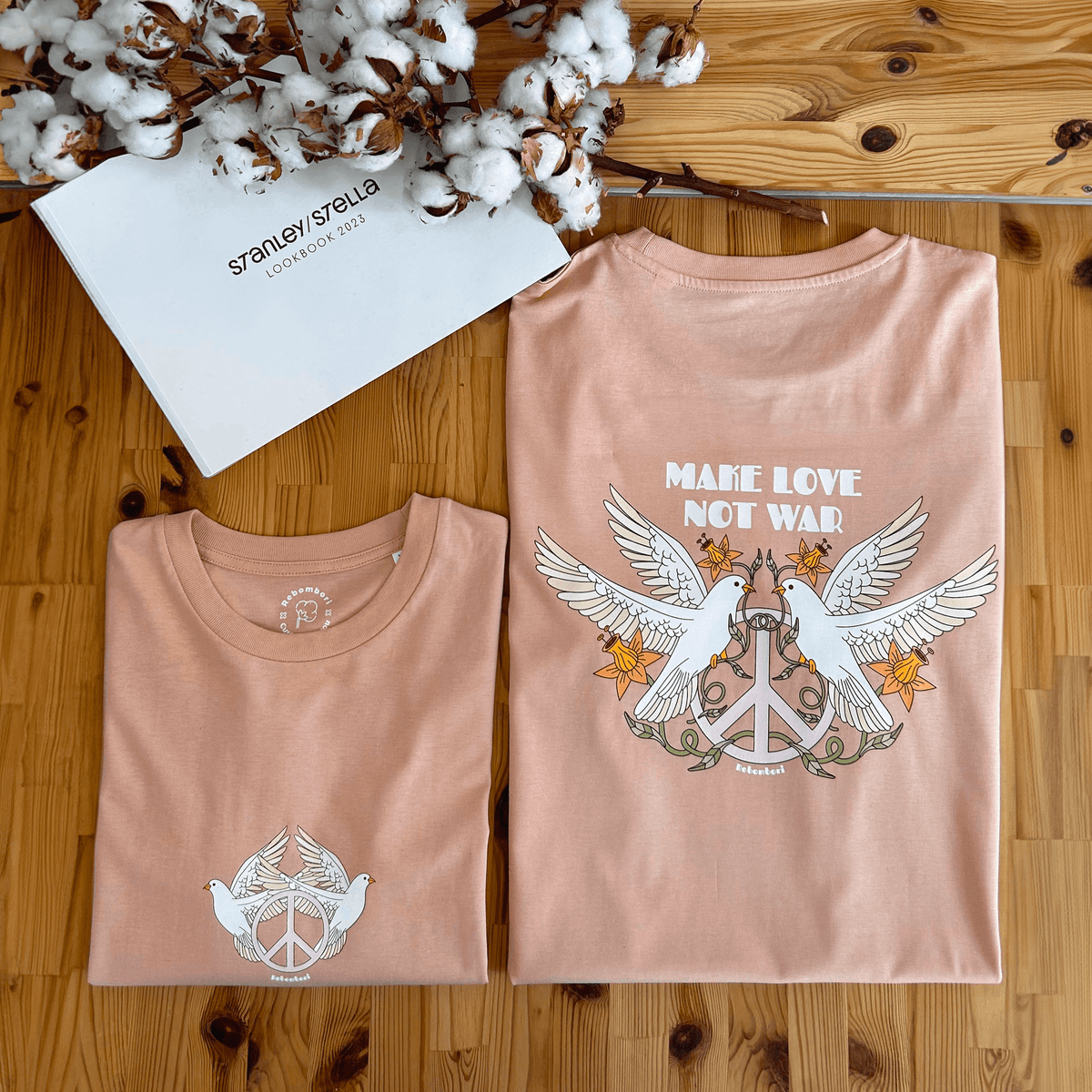 Camiseta "Make Love" | 100% algodón orgánico - Rebombori.es