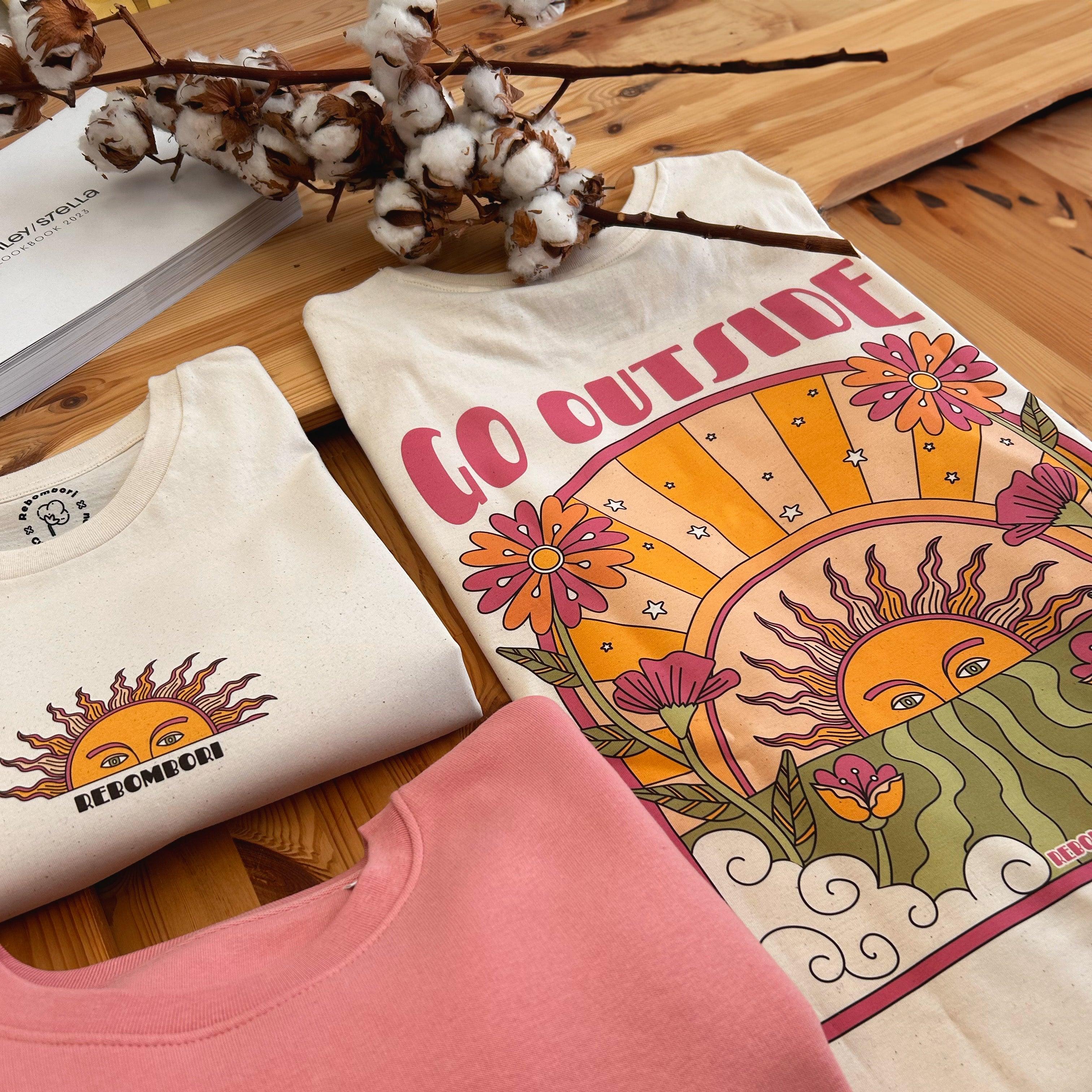 Camiseta "Go Outside" | 100% algodón orgánico - Rebombori.es