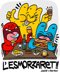Camiseta "L'esmorzaret" | 100% algodón orgánico | by JCarcavilla x Rebombori - Rebombori.es