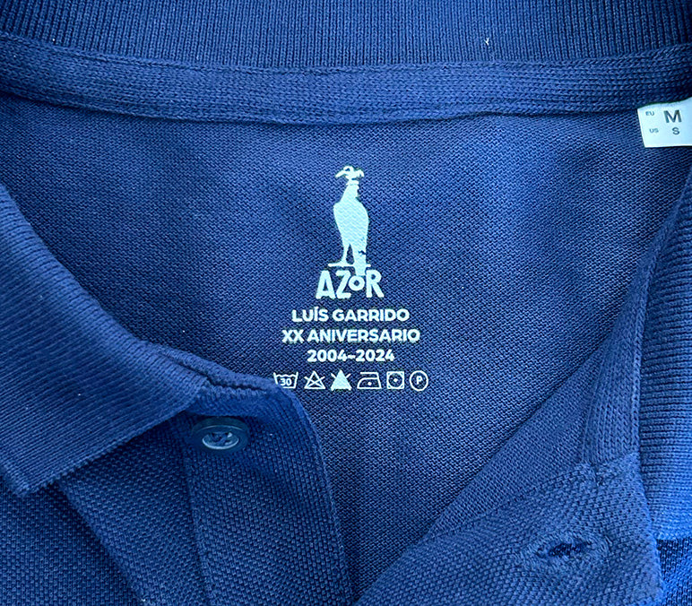 Polo "AZoR" XX Aniversario | Logo bordado 100% algodón orgánico