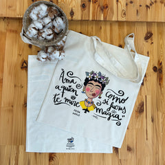 Tote "Frida" | 100% algodón orgánico | by Andrés Pez x Rebombori